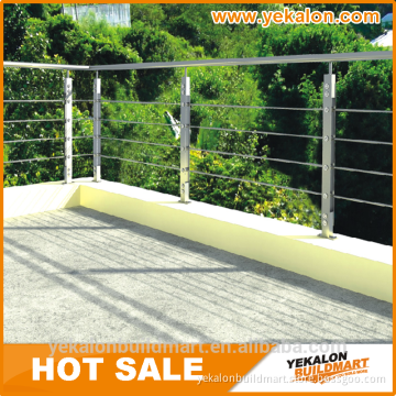solid bar railing with stainless steel tube handrail